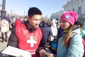 Флешмоб в Омске на ул. Ленина