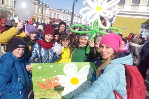 Флешмоб в Омске на ул. Ленина