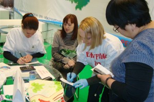 Работа на интерактивной площадке «Здоровая Россия»