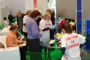Работа на интерактивной площадке «Здоровая Россия»