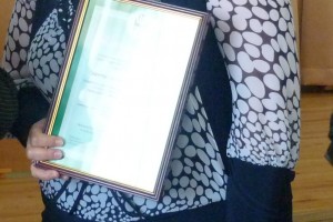 Вручение благодарственных писем ОПСА за организацию семинара на базе КОД