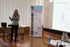 Выступление М.М. Новиковой с информацией о современных принадлежностях инфузионной терапии
