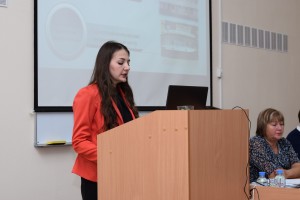 Выступление с докладом А. Е. Смоленцевой
