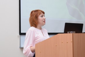 Выступление с докладом Е. В. Плеховой