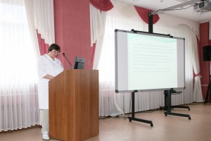 Выступление с докладом О.А. Плетнёвой, врача педиатра ЦМР